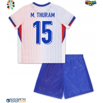 Otroški Nogometni dresi Francija Marcus Thuram #15 Gostujoči EP 2024 Kratek Rokav (+ Kratke hlače)